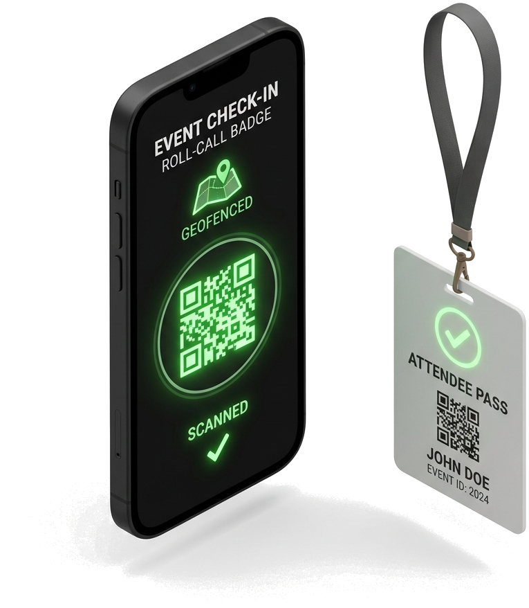 3D Smartphone Geofenced Badge Asset